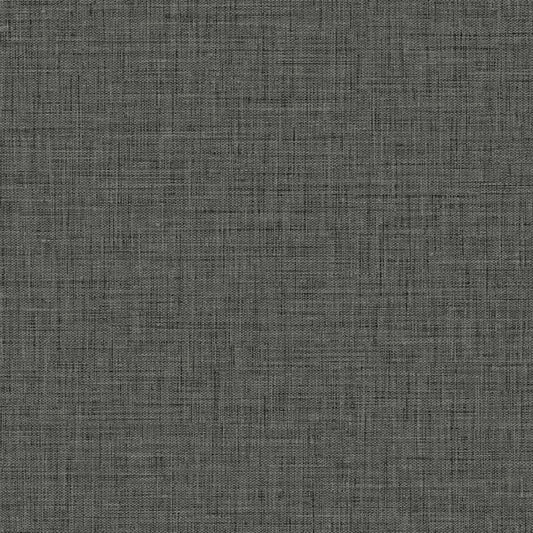Seabrook Easy Linen Charcoal Wallpaper