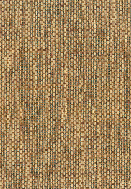 Seabrook Paperweave Brown, Green Wallpaper