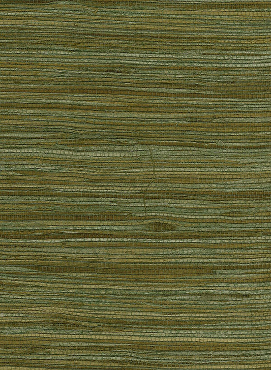 Seabrook Water Hyancinth Green, Tan Wallpaper