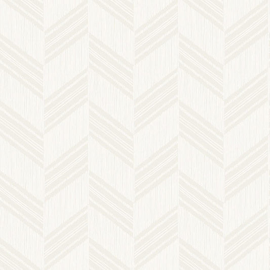 Seabrook Boho Chevron Stripe Daydream Gray And Ivory Wallpaper