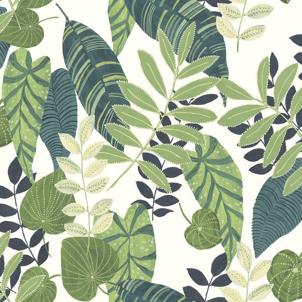 Seabrook Café Chevron Viridian Wallpaper by Seabrook