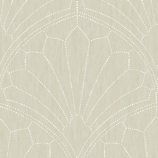 Seabrook Scallop Medallion Sand Dunes Wallpaper