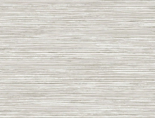 Seabrook Osprey Faux Grasscloth Cove Gray And Silver Wallpaper