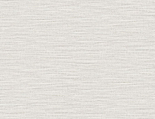 Seabrook Faux Linen Weave Cove Gray Wallpaper
