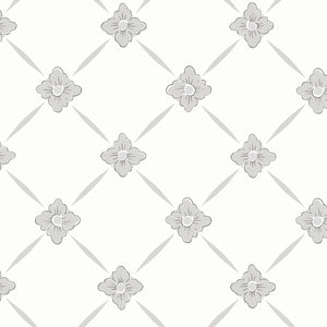 schumacher - linne - grey and silver - 4505 - wallpaper