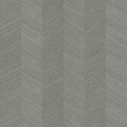 Seabrook Chevy Hemp Stone Gray Wallpaper