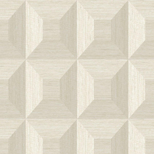 Seabrook Squared Away Geometric Sand Dollar Wallpaper