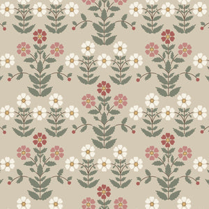 schumacher - sippor - pinks and natural - 4810 - wallpaper