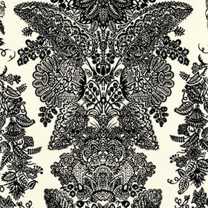 schumacher - lace - black & ivory - 5003320 - wallpaper