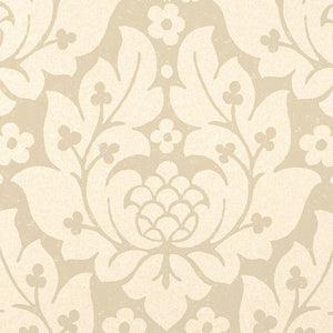 Schumacher - Fiore Damask - Linen - 5003670 - Wallpaper