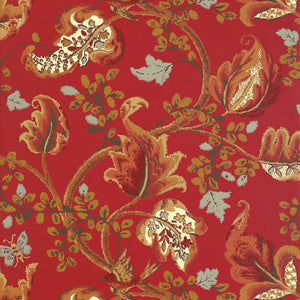 schumacher - fox hollow - tomato and brass - 5004102 - wallpaper