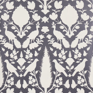 schumacher - chenonceau - charcoal - 5004123 - wallpaper