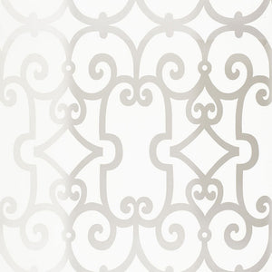 schumacher - manor gate - silver - 5005054 - wallpaper