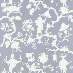 schumacher - shantung silhouette print - wisteria - 5005152 - wallpaper
