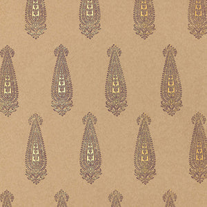 schumacher - katara paisley - aubergine & gilt - 5005333 - wallpaper