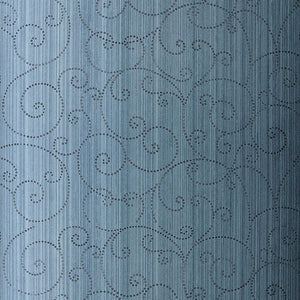 schumacher - beaded scroll - peacock - 5005722 - wallpaper