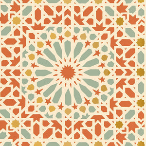 schumacher - nasrid palace mosaic - persimmon - 5005962 - wallpaper