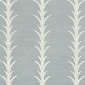 schumacher - acanthus stripe sisal - chambray - 5006056 - wallpaper