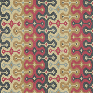 schumacher - darya ikat sidewall - spice - 5006651 - wallpaper