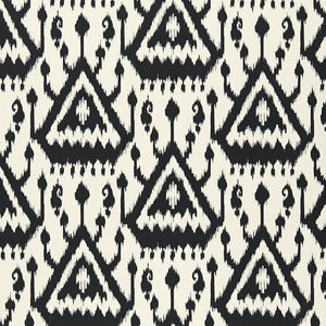 Schumacher - Vientiane Ikat - Ebony - 5006951 - Wallpaper