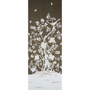 schumacher - chinois palais panel - chocolate - 5007129 - wallpaper
