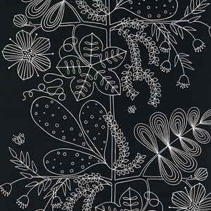 schumacher - blommen - ebony - 5007494 - wallpaper