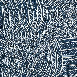 schumacher - featherfest - marine - 5007565 - wallpaper