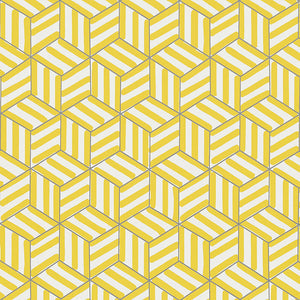Schumacher - Tumbling Blocks - Citron - 5007961 - Wallpaper