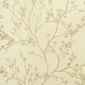 Schumacher - Twiggy Sisal - Gold On Ivory - 5008290 - Wallpaper