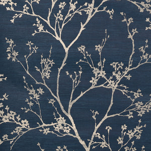 Schumacher - Twiggy Sisal - Indigo - 5008293 - Wallpaper