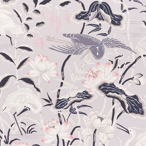 schumacher - lotus garden - lilac - 5008432 - wallpaper