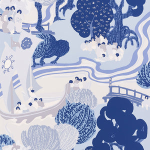 schumacher - pearl river - blues - 5008441 - wallpaper