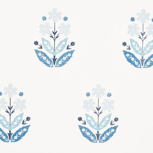 schumacher - floweret paperweave - porcelain - 5008922 - wallpaper