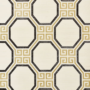 schumacher - octavia sisal - gold & jet - 5008930 - wallpaper