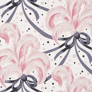 schumacher - plumes et rubans - blush - 5009181 - wallpaper