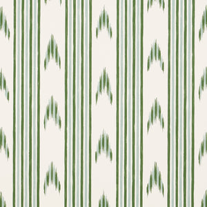 schumacher - santa barbara ikat - leaf green - 5009224 - wallpaper