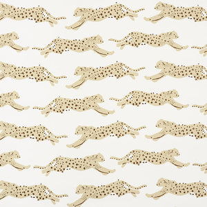 schumacher - leaping leopards - sand - 5009591 - wallpaper