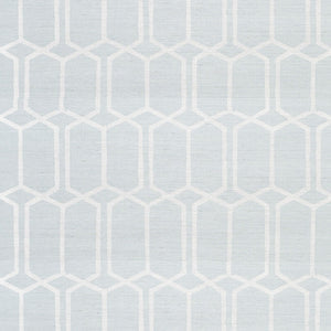 schumacher - modern trellis sisal - sky - 5010100 - wallpaper