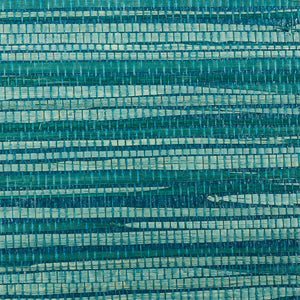 schumacher - dyed raffia - peacock - 5010342 - wallpaper