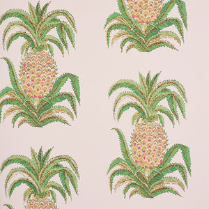schumacher - pineapples - blush - 5010451 - wallpaper