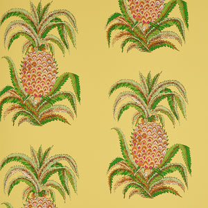 Schumacher - Pineapples - Yellow - 5010452 - Wallpaper