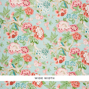 schumacher - bermuda blossoms - aqua - 5010520 - wallpaper