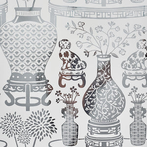 schumacher - hellene mylar - silver - 5010610 - wallpaper