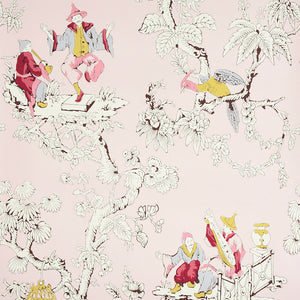 schumacher - chinoiserie moderne - pink - 5011651 - wallpaper