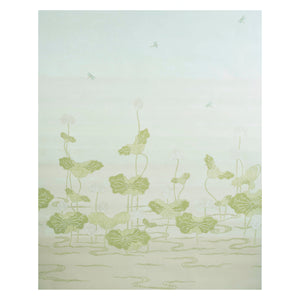 schumacher - kireina lotus panel set - white ivory - 5011691 - wallpaper