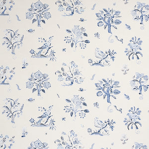 schumacher - magical menagerie - blues - 5012212 - wallpaper