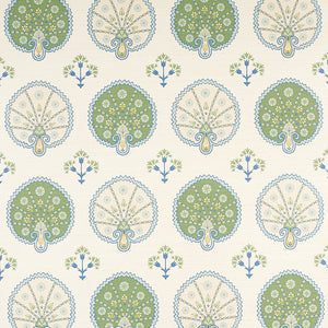 Schumacher - Chamba Crown Sisal - Green - 5012280 - Wallpaper