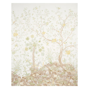 schumacher - amaltas panel set - green & yellow - 5012332 - wallpaper