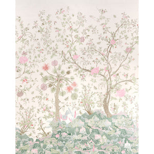 schumacher - amaltas panel set - green & pink - 5012333 - wallpaper