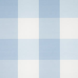 Schumacher - Willa Check Large - Chambray - 5012350 - Wallpaper